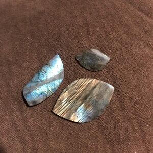 Polished Labradorite Cabochon Set - Blue Flash